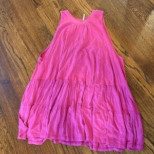 Free People Long pink Tank Size Medium
